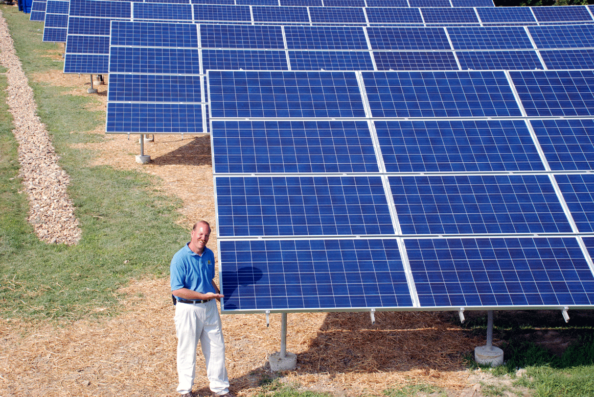 Bill-Rawheiser-and-a-Commercial solar panel system